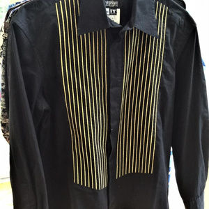 Versace Jeans Couture men’s black w/ gold stripes